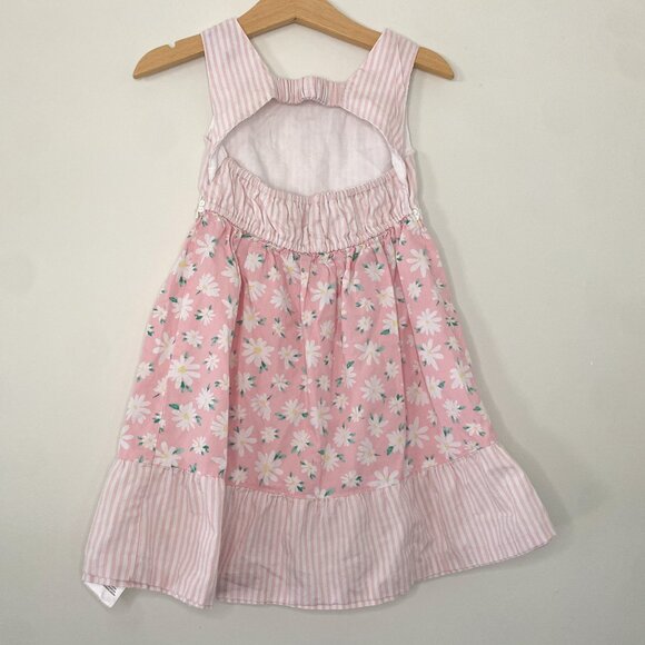 Penelope Mack Daisy Floral Striped Dress – Size 4, Keyhole Back - Picture 4 of 5